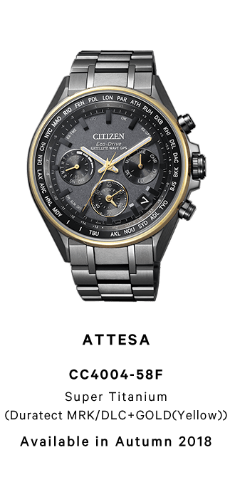 ATTESA CC4004-58F Super Titanium (Duratect MRK/DLC+GOLD(Yellow)) Available in Autumn 2018